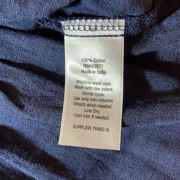 NWT a.n.a. Williamsburg navy tunic blouse - Picture 9 of 10